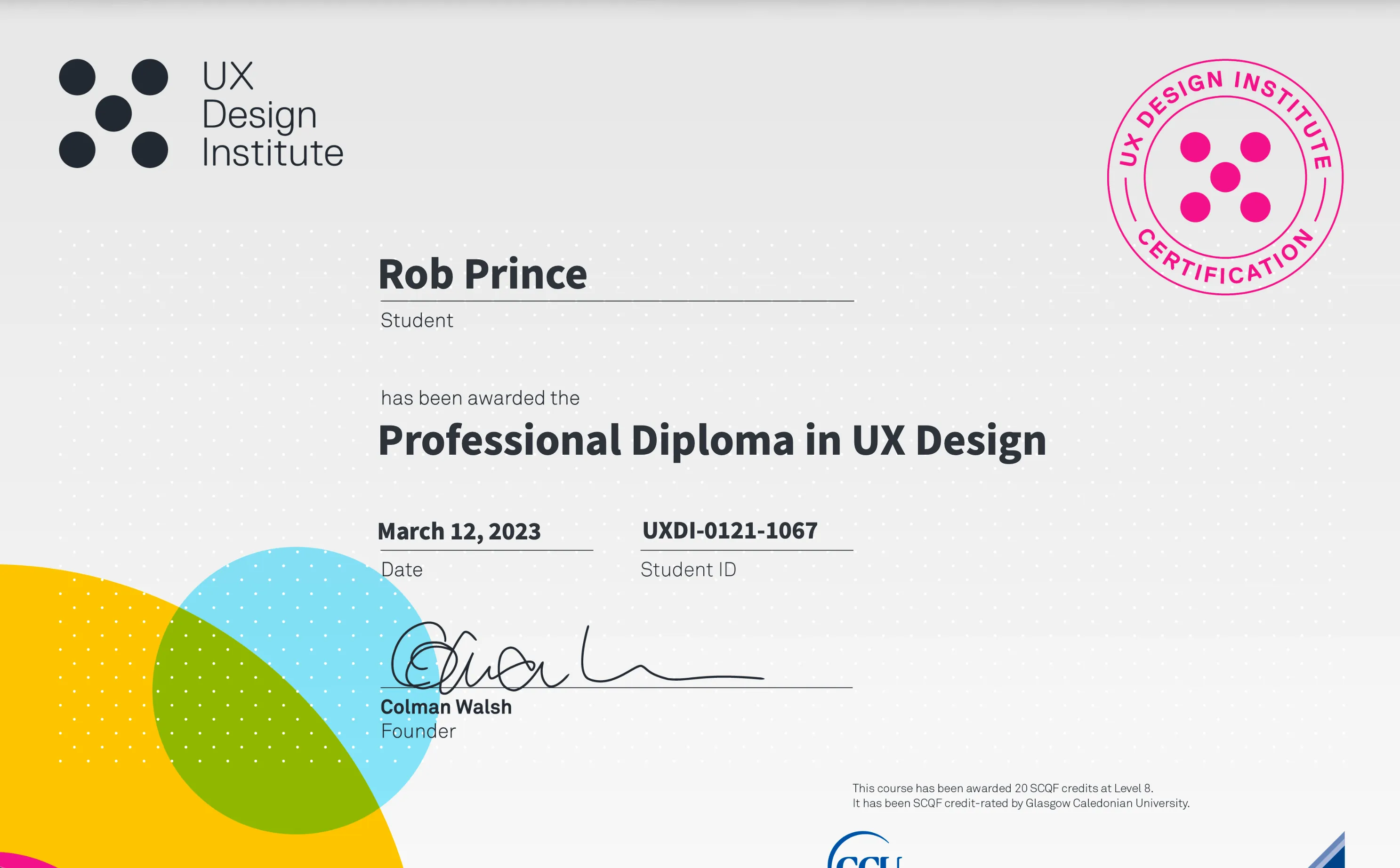 UX Design Institute - Professional Diploma in UX Design